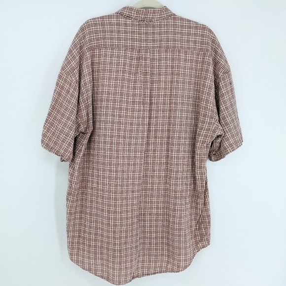 Tommy Hilfiger Men's Linen Blend Shirt Plaid - Picture 2 of 10